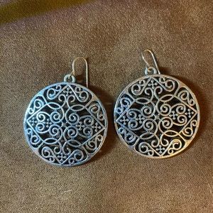 Beautiful silver tone costume earrings